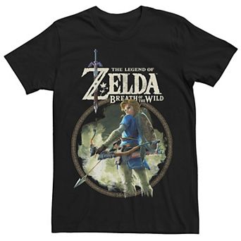 Men's The Legend Of Zelda Breath Of The Wild Link Circle Portrait Graphic Tee