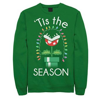 Men's Nintendo Super Mario Piranha Tis The Season Sweatshirt