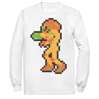 Men's Nintendo Samus Suit Colorful Pixelated Graphic Tee