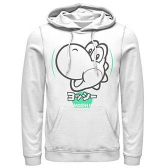 Men's Nintendo Super Mario Yoshi Silhouette Kanji Style Hoodie