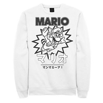 Men's Nintendo Super Mario Mario Flyin Kanji Sweatshirt