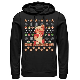 Men's Nintendo Super Mario Mario Pixel Ugly Christmas Sweater Hoodie