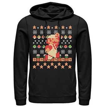 Men's Nintendo Super Mario Mario Pixel Ugly Christmas Sweater Hoodie