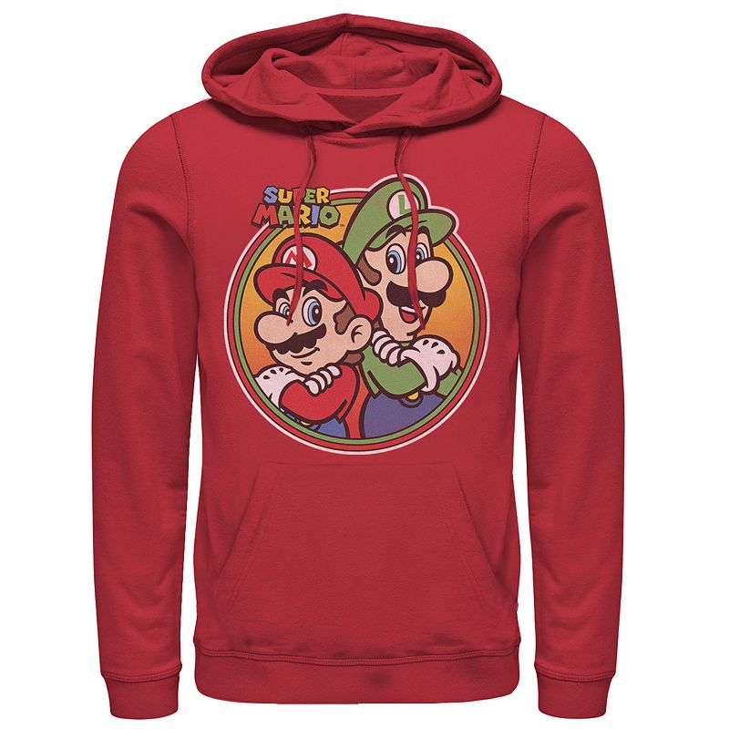 Men's Nintendo Super Mario & Luigi Brothers Circle Hoodie, 