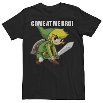 Men's Nintendo Legend Of Zelda Come At Me Bro! Link Action Pose Tee