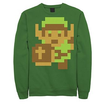 Men's Nintendo Legend Of Zelda Pixelated Link Portrait Fleece