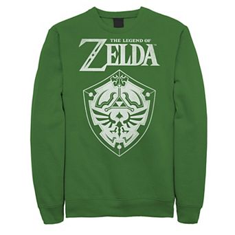 Men's Nintendo Zelda Classic Hylian Shield White Logo Sweatshirt