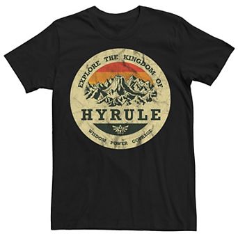 Men's The Legend Of Zelda "Explore The Kingdom Of Hyrule" Distressed Portrait Tee