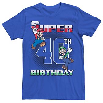 Men's Nintendo Super Mario And Luigi Super 40th Birthday Graphic Tee