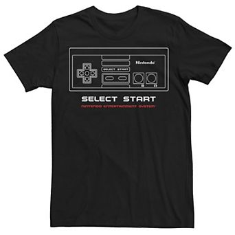 Men's Nintendo NES Select Start Controller Graphic Tee