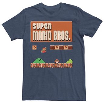 Men's Super Mario Bros Opening Screen Graphic Tee