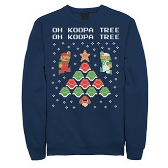 Men's Nintendo Super Mario Oh Koopa Tree Graphic Fleece Sweatshirt