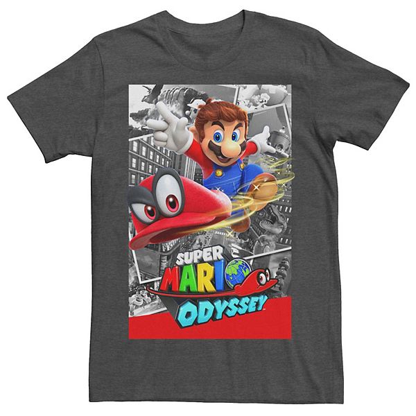 Men's Nintendo Super Mario Throwing Hat Graphic Tee