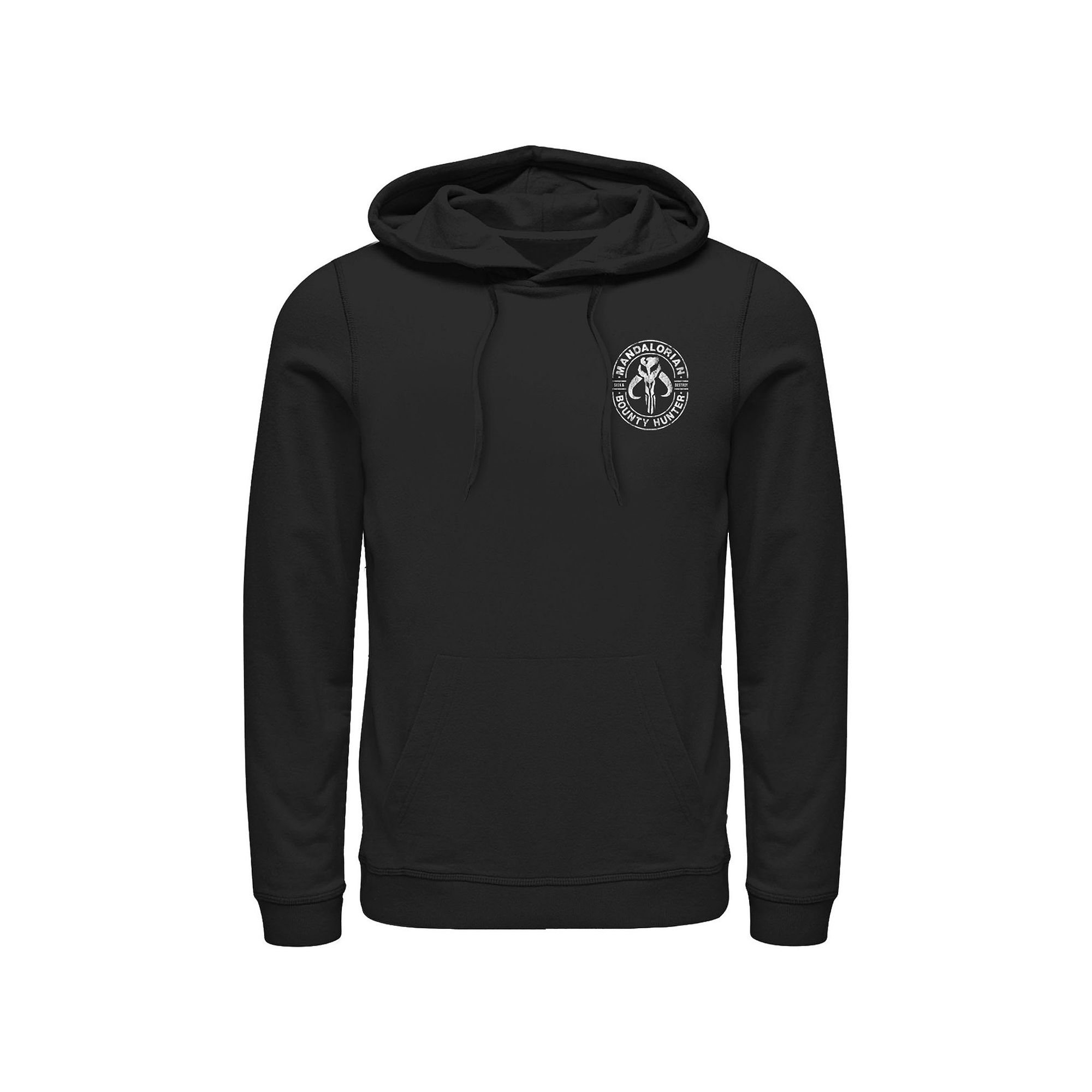 Mens Star Wars The Mandalorian Bounty Hunter Graphic Hoodie, Size: Small, 