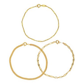 Sarafina 3 pc Chain Bracelet Set
