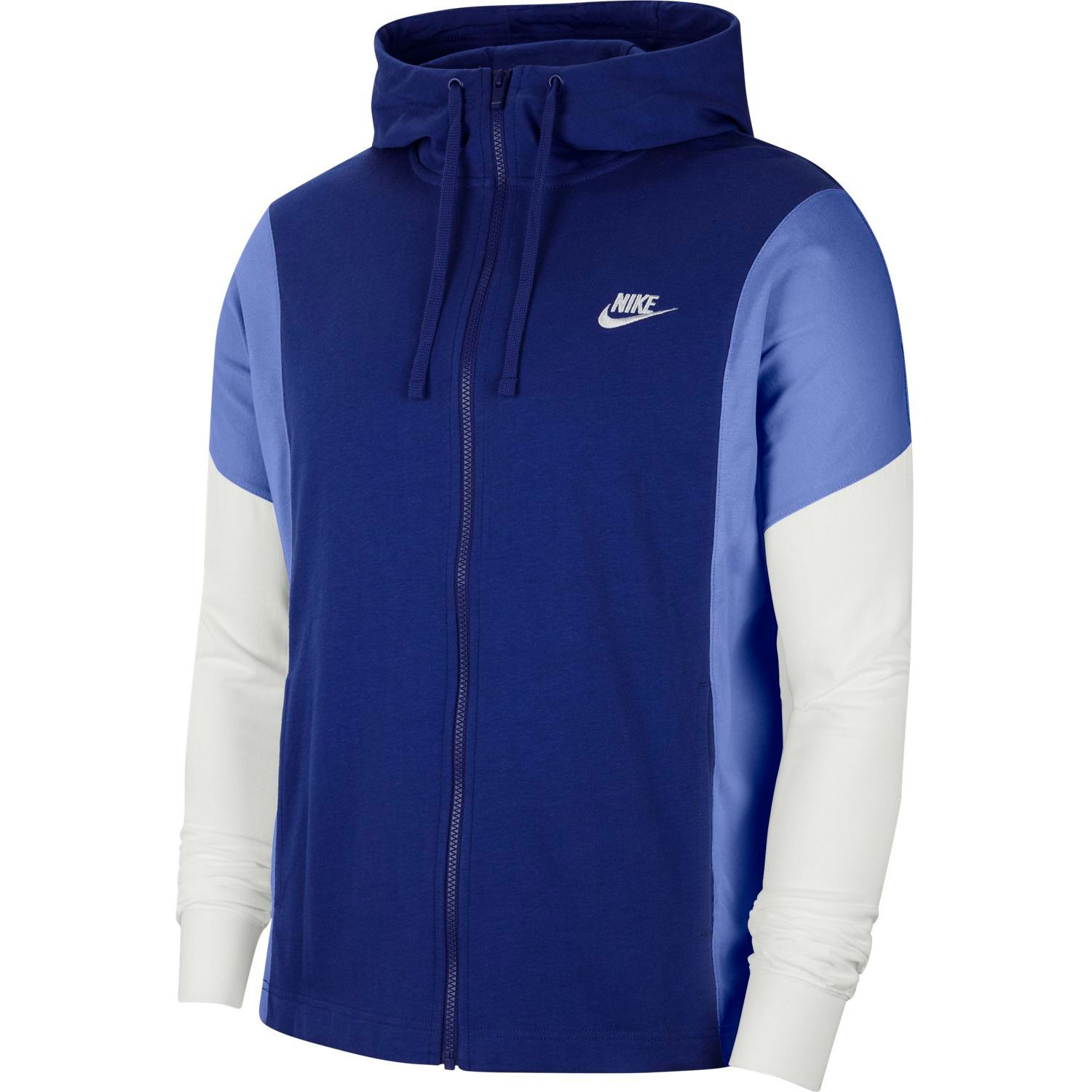 blue nike zip up hoodie