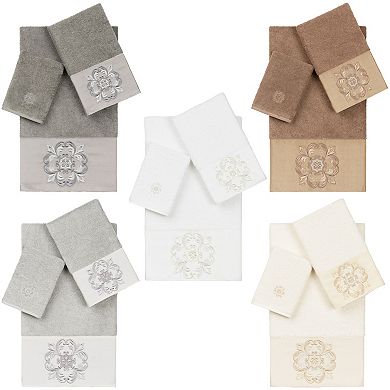Linum Home Textiles Turkish Cotton Alyssa 3-piece Embellished Towel Set