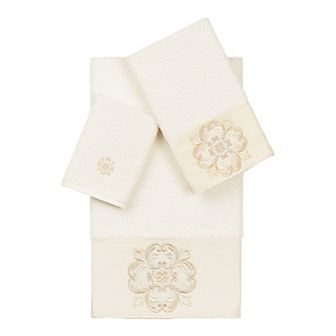 Linum Home Textiles Turkish Cotton Alyssa 3 pc Embellished Towel Set