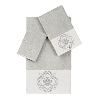 Linum Home Textiles Turkish Cotton Alyssa 3 pc Embellished Towel Set