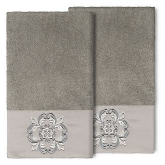 Linum Home Textiles Turkish Cotton Alyssa 2-pack Embellished Bath Towel Set