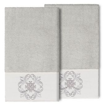 Linum Home Textiles Turkish Cotton Alyssa 2-pack Embellished Bath Towel Set