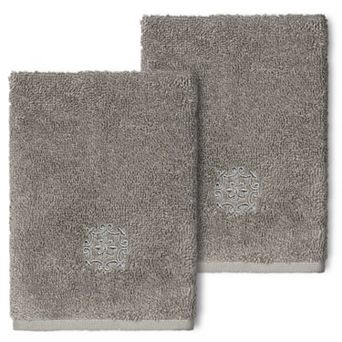 Linum Home Textiles Turkish Cotton Alyssa 2-pack Embellished Washcloth Set