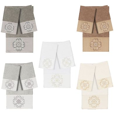 Linum Home Textiles Turkish Cotton Alyssa 3-piece Embellished Bath Towel Set