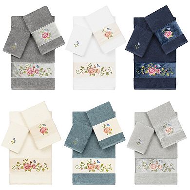 Linum Home Textiles Turkish Cotton Rebecca 3-piece Embellished Towel Set