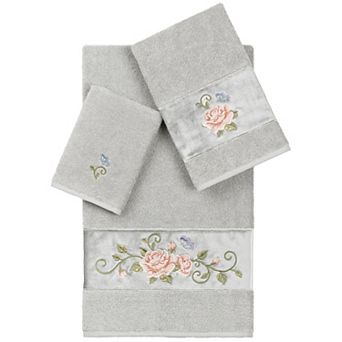 Linum Home Textiles Turkish Cotton Rebecca 3 pc Embellished Towel Set