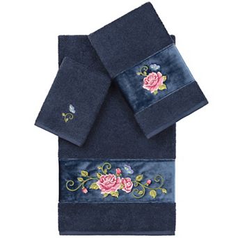 Linum Home Textiles Turkish Cotton Rebecca 3 pc Embellished Towel Set