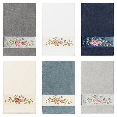 Linum Home Textiles Turkish Cotton Rebecca Embellished Bath Towel