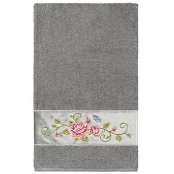 Linum Home Textiles Turkish Cotton Rebecca Embellished Bath Towel
