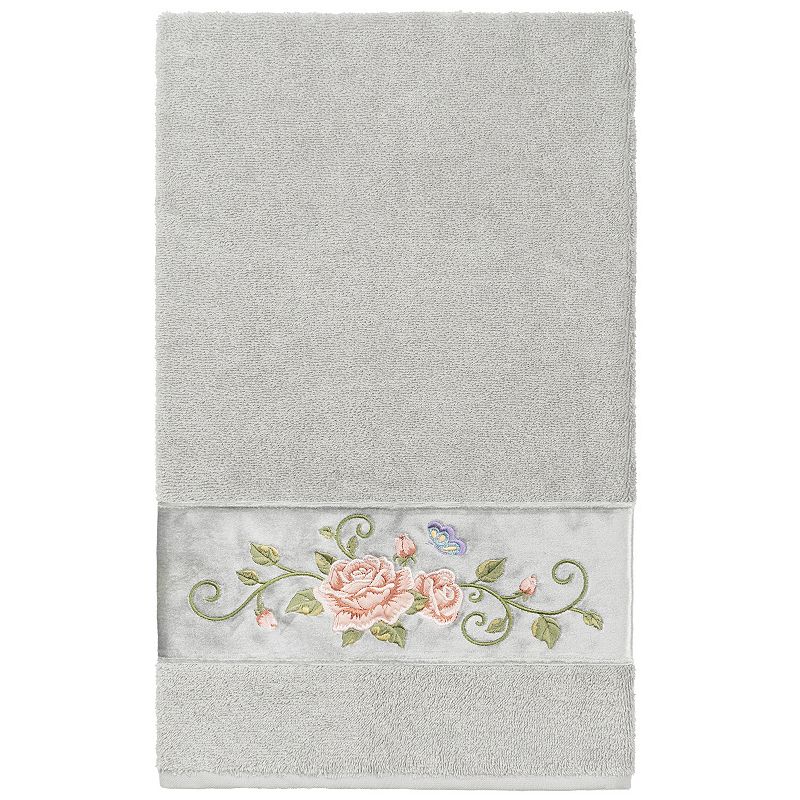 Linum Home Textiles Turkish Cotton Rebecca Embellished Bath Towel