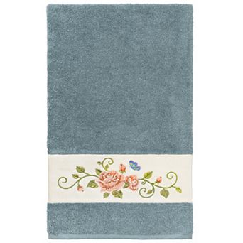 Linum Home Textiles Turkish Cotton Rebecca Embellished Bath Towel