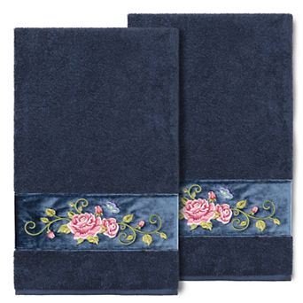 Linum Home Textiles Turkish Cotton Rebecca 2-pack Embellished Bath Towel Set