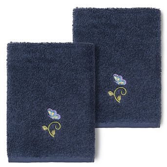 Linum Home Textiles Turkish Cotton Rebecca 2-pack Embellished Washcloth Set