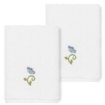 Linum Home Textiles Turkish Cotton Rebecca 2-pack Embellished Washcloth Set