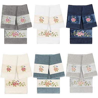 Linum Home Textiles Turkish Cotton Rebecca 3-piece Embellished Bath Towel