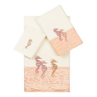 Linum Home Textiles Turkish Cotton Sofia 3 pc Embellished Towel Set