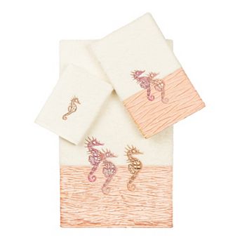 Linum Home Textiles Turkish Cotton Sofia 3 pc Embellished Towel Set