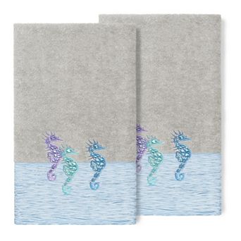 Linum Home Textiles Turkish Cotton Sofia 2-pack Embellished Bath Towel Set