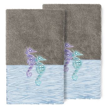 Linum Home Textiles Turkish Cotton Sofia 2-pack Embellished Hand Towel Set