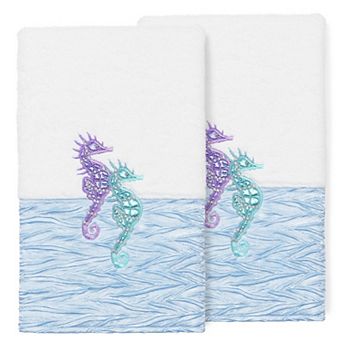Linum Home Textiles Turkish Cotton Sofia 2-pack Embellished Hand Towel Set