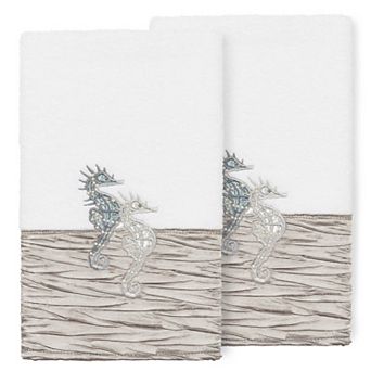 Linum Home Textiles Turkish Cotton Sofia 2-pack Embellished Hand Towel Set