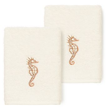 Linum Home Textiles Turkish Cotton Sofia 2-pack Embellished Washcloth Set