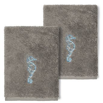 Linum Home Textiles Turkish Cotton Sofia 2-pack Embellished Washcloth Set