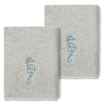 Linum Home Textiles Turkish Cotton Sofia 2-pack Embellished Washcloth Set