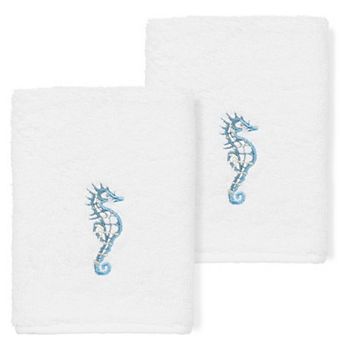 Linum Home Textiles Turkish Cotton Sofia 2-pack Embellished Washcloth Set