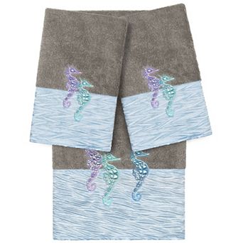 Linum Home Textiles Turkish Cotton Sofia 3 pc Embellished Bath Towel Set