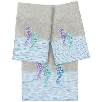 Linum Home Textiles Turkish Cotton Sofia 3 pc Embellished Bath Towel Set